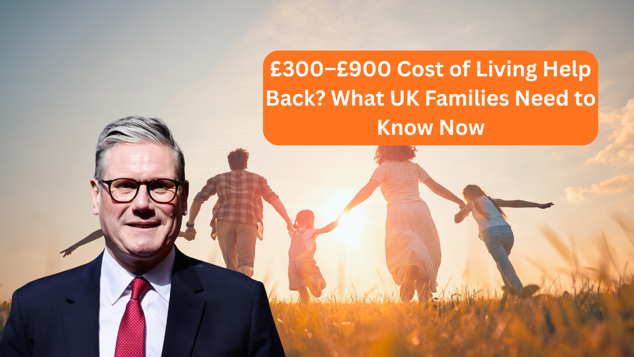 £300–£900 Cost of Living Help Back? What UK Families Need to Know Now