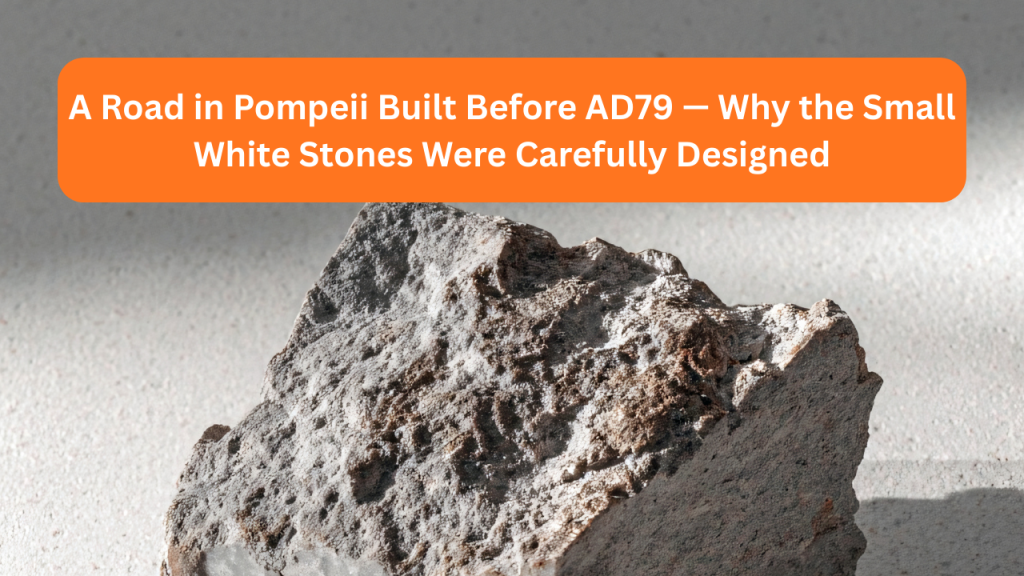 A Road in Pompeii Built Before AD79 — Why the Small White Stones Were Carefully Designed