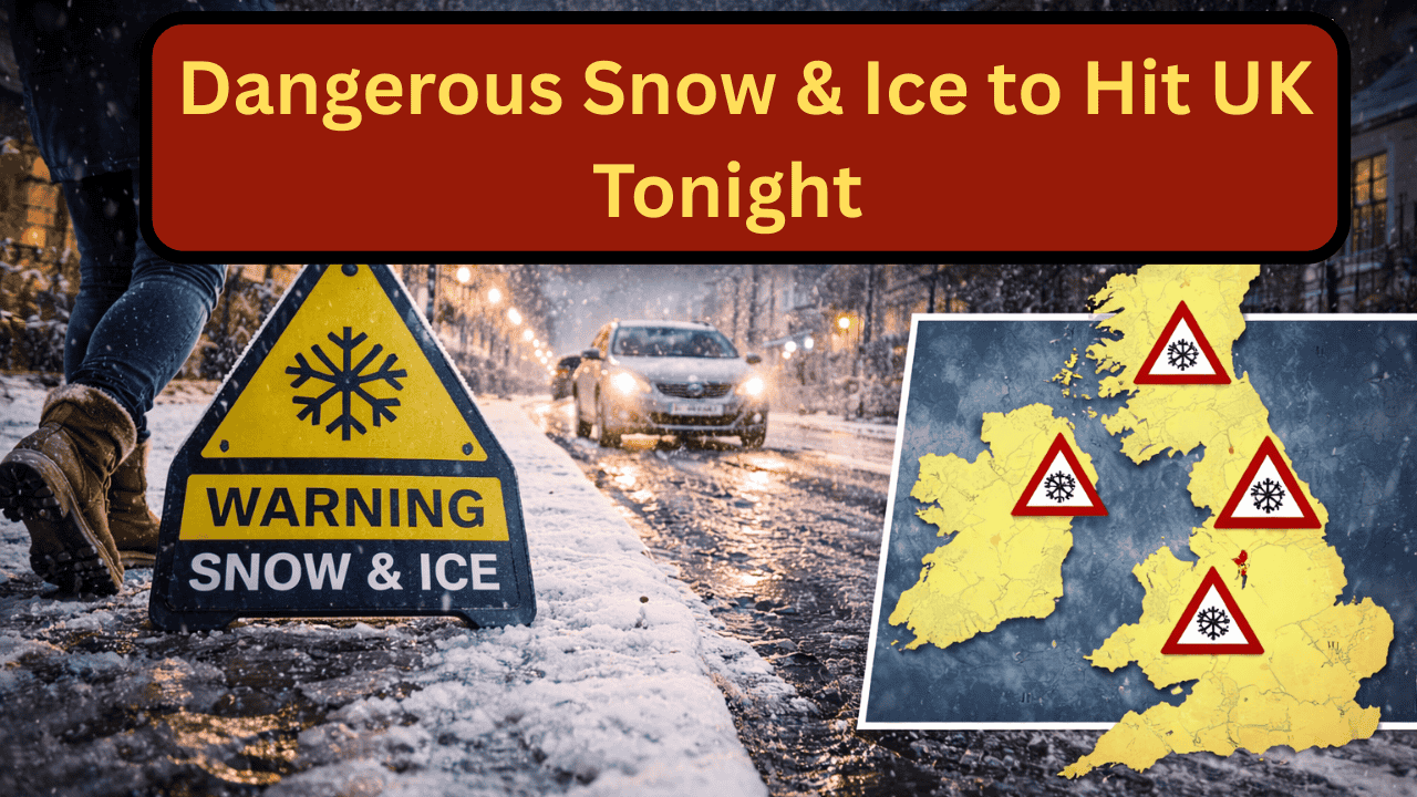 Dangerous Snow &amp; Ice to Hit UK Tonight — Drivers and Seniors Urged to Act Now 2026