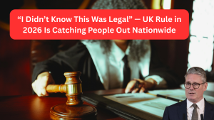 “I Didn’t Know This Was Legal” — UK Rule in 2026 Is Catching People Out Nationwide