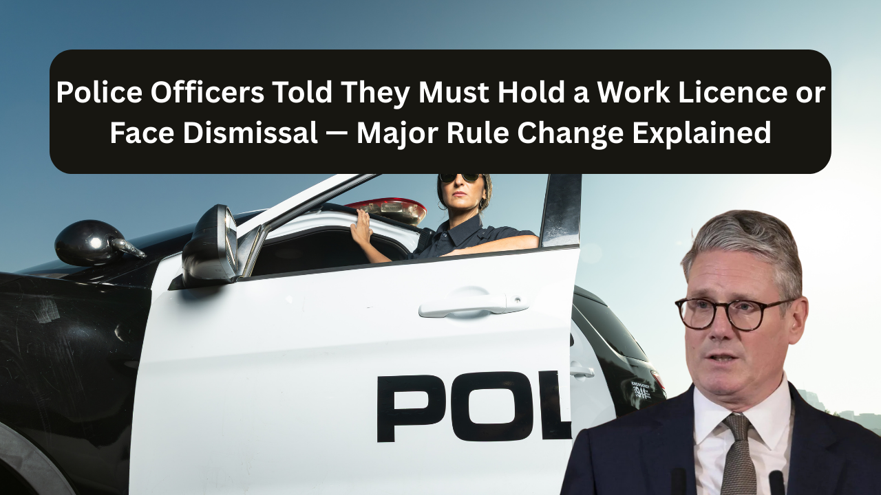 Police Officers Told They Must Hold a Work Licence or Face Dismissal — Major Rule Change Explained