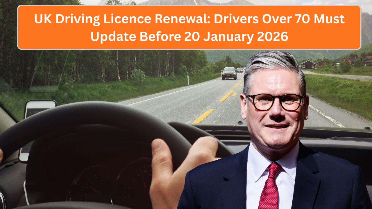 UK Driving Licence Renewal: Drivers Over 70 Must Update Before 20 January 2026