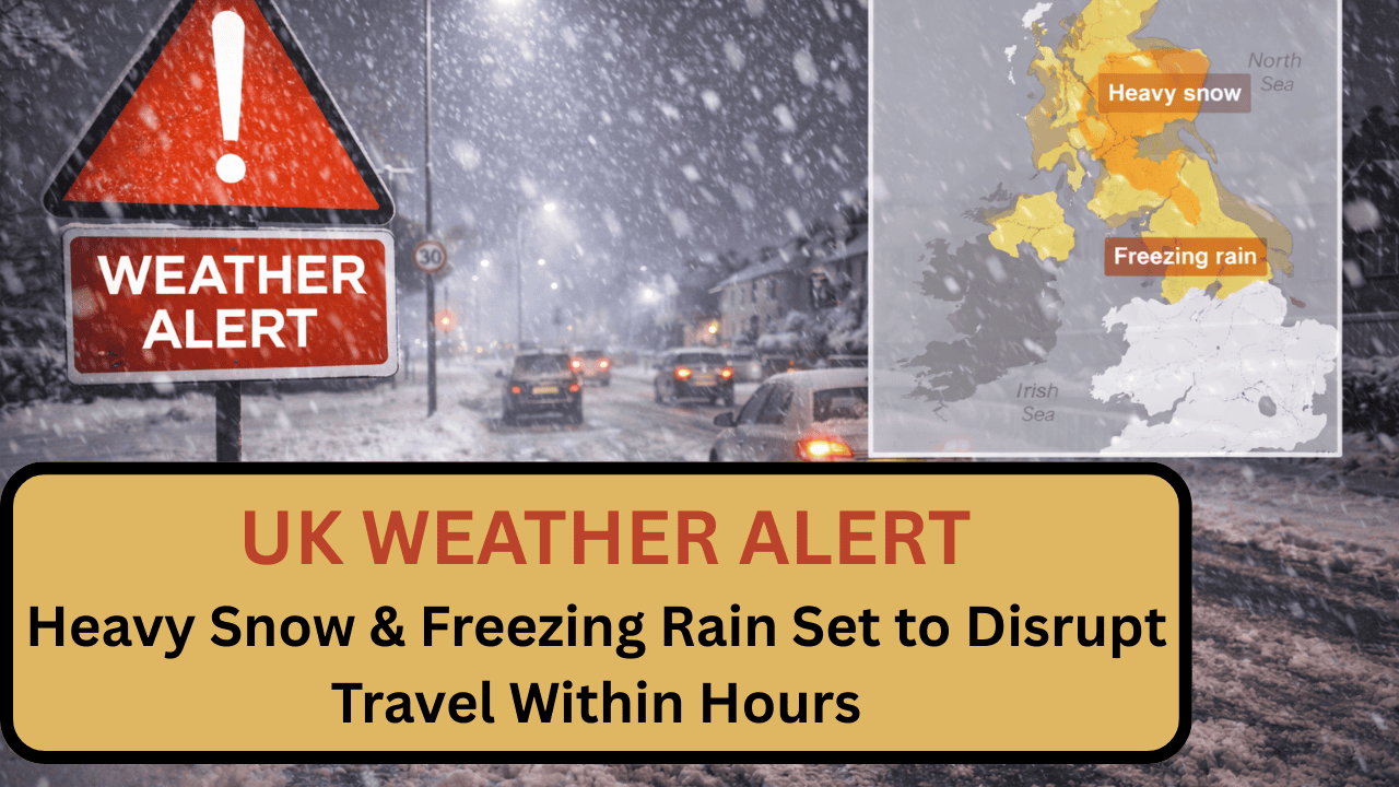 UK WEATHER ALERT: Heavy Snow &amp; Freezing Rain Set to Disrupt Travel Within Hours 2026