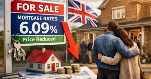 UK 30-Year Mortgage Rate Slides to 6.09% for Loans Under $832,750, Demand Barely Moves at +0.4%