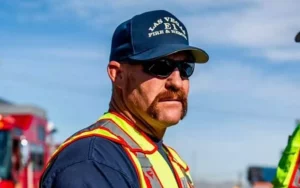 Kelly Brinkerhoff, 48, the Las Vegas Fire & Rescue engineer, dies in an accident in rural Nevada